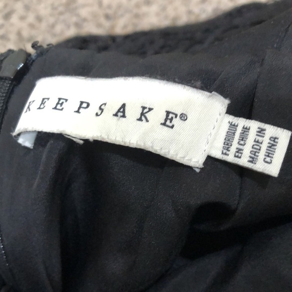 Keepsake Dress Size XS Black Floral Lace Open Back Skater Mini - Picture 6 of 9